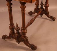 Super Quality Victorian Burr Walnut & Marquetry Card Table (8 of 12) Super Quality Victorian Burr Walnut & Marquetry Card Table (8 of 12)