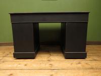 Antique Black Painted Pedestal Desk, 3 Parts, Gothic Shabby Chic (11 of 17) Antique Black Painted Pedestal Desk, 3 Parts, Gothic Shabby Chic (11 of 17)