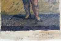 Original oil on canvas (unstretched) 'Valerie B singing' by Ann Spalding 1911-2013. Signed and inscribed Valerie Beanland (???). c.1950 (3 of 3) Original oil on canvas (unstretched) 'Valerie B singing' by Ann Spalding 1911-2013. Signed and inscribed Valerie Beanland (???). c.1950 (3 of 3)