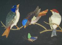 Antique Italian Pietra Dura Marble Panel Birds (2 of 5) Antique Italian Pietra Dura Marble Panel Birds (2 of 5)
