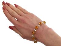 30.12ct Citrine & Pearl, 9ct Yellow Gold Bracelet - Vintage 1967 (10 of 12) 30.12ct Citrine & Pearl, 9ct Yellow Gold Bracelet - Vintage 1967 (10 of 12)