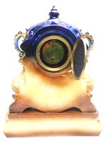 Antique 8-day Porcelain Mantel Clock Classical Blue & Earth Glazed French Mantle Clock (12 of 12) Antique 8-day Porcelain Mantel Clock Classical Blue & Earth Glazed French Mantle Clock (12 of 12)