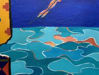 20th Century - British - Contemporary - Abstract Oil Painting of Naked Diver (7 of 11) 20th Century - British - Contemporary - Abstract Oil Painting of Naked Diver (7 of 11)