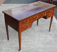 1920s Mahogany Desk with Inlay and 4 Drawers (3 of 3) 1920s Mahogany Desk with Inlay and 4 Drawers (3 of 3)