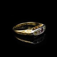 Antique Amethyst Peridot and Diamond Scroll Boat 18ct Yellow Gold Ring (9 of 10) Antique Amethyst Peridot and Diamond Scroll Boat 18ct Yellow Gold Ring (9 of 10)