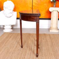 Edwardian Demilune Card Table Circular Mahogany (9 of 12) Edwardian Demilune Card Table Circular Mahogany (9 of 12)