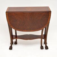 Antique Burr Walnut Drop Leaf Dining Table (6 of 11) Antique Burr Walnut Drop Leaf Dining Table (6 of 11)