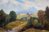 'Sheep In The Yorkshire Dales' - Original 1943 Vintage Landscape Oil Painting (2 of 12) 'Sheep In The Yorkshire Dales' - Original 1943 Vintage Landscape Oil Painting (2 of 12)