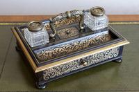Boule & Ebony Desk Inkstand (2 of 4) Boule & Ebony Desk Inkstand (2 of 4)