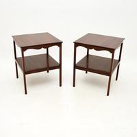 Pair of Antique Mahogany Side Tables
