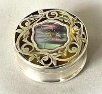 Superb Edwardian Silver & Mother of Pearl Pot Pourri Box