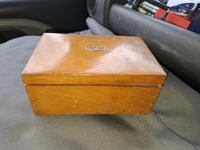 Stylish Art Deco Satin Burr Maple Cigarette Box - ASBS Monogram c.1930 (1 of 7)