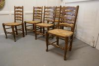 Good Set of 6 Farmhouse Ladder Back Dining Chairs (3 of 6) Good Set of 6 Farmhouse Ladder Back Dining Chairs (3 of 6)