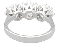Gia Certified 3.09ct Diamond & Platinum Trilogy Ring - Antique & Contemporary (5 of 9) Gia Certified 3.09ct Diamond & Platinum Trilogy Ring - Antique & Contemporary (5 of 9)