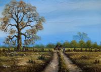 Original 1960s Vintage Antique Country Equestrian Farming Landscape Oil Painting (3 of 11) Original 1960s Vintage Antique Country Equestrian Farming Landscape Oil Painting (3 of 11)