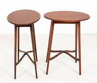 Pair of Mahogany Sheraton Revival Occasional Tables (5 of 7) Pair of Mahogany Sheraton Revival Occasional Tables (5 of 7)