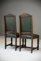 Pair of Jaycee Leather Oak Dining Chairs (4 of 5) Pair of Jaycee Leather Oak Dining Chairs (4 of 5)
