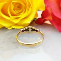 Antique Victorian 22ct 9ct Gold Old Mine Cut Diamond & Ruby Trilogy Ring | Three Stone Ring (6 of 10) Antique Victorian 22ct 9ct Gold Old Mine Cut Diamond & Ruby Trilogy Ring | Three Stone Ring (6 of 10)