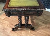 Victorian Carved Oak Desk Library Table (19 of 25) Victorian Carved Oak Desk Library Table (19 of 25)