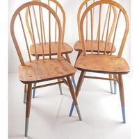 Pair of Ercol Windsor Chairs with Blue Legs (6 of 7) Pair of Ercol Windsor Chairs with Blue Legs (6 of 7)