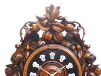 Rare Antique French Carved Dial Wall Clock 8 Day Movement Dial Black Forest Design (8 of 10) Rare Antique French Carved Dial Wall Clock 8 Day Movement Dial Black Forest Design (8 of 10)