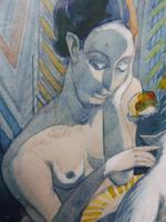 Watercolour Nude with Cat Listed Artist James Gorman (7 of 14) Watercolour Nude with Cat Listed Artist James Gorman (7 of 14)