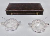 Cased Pair of Art Deco Silver Butter Dishes by Charles Perry & Co, Chester 1926 (8 of 8) Cased Pair of Art Deco Silver Butter Dishes by Charles Perry & Co, Chester 1926 (8 of 8)