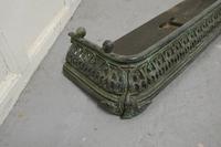 Victorian Pierced Verdigris Cast Iron Fender (5 of 5) Victorian Pierced Verdigris Cast Iron Fender (5 of 5)