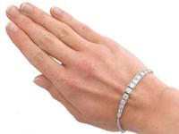 5.13ct Diamond, 14ct & 9ct White Gold Bracelet - Antique c.1910 (10 of 12) 5.13ct Diamond, 14ct & 9ct White Gold Bracelet - Antique c.1910 (10 of 12)