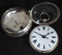 Superb Antique Silver Pair Case Pocket Watch Fusee Verge Escapement Key Wind Enamel Dial Johnson London (5 of 8) Superb Antique Silver Pair Case Pocket Watch Fusee Verge Escapement Key Wind Enamel Dial Johnson London (5 of 8)
