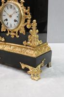 French Rococo Style Black Slate and Bronze Gilt Mantel Clock by Japy Freres (4 of 9) French Rococo Style Black Slate and Bronze Gilt Mantel Clock by Japy Freres (4 of 9)
