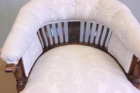 Antique Late Victorian Walnut Tub Chair (5 of 9) Antique Late Victorian Walnut Tub Chair (5 of 9)