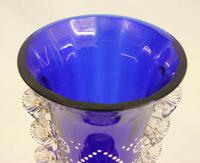 Antique Impressive Bristol Blue Glass Decorated Vase (3 of 7) Antique Impressive Bristol Blue Glass Decorated Vase (3 of 7)