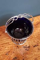 Antique Solid Silver & Bristol Blue Glass Basket (3 of 6) Antique Solid Silver & Bristol Blue Glass Basket (3 of 6)