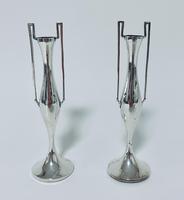 Pair of Antique Art Nouveau Solid Silver Vases (9 of 13) Pair of Antique Art Nouveau Solid Silver Vases (9 of 13)