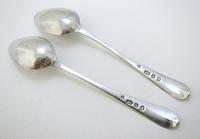 Pair of Antique George III Solid Sterling Silver Georgian Tea Spoons, Old English, Peter & Ann Bateman 1793 (2 of 7) Pair of Antique George III Solid Sterling Silver Georgian Tea Spoons, Old English, Peter & Ann Bateman 1793 (2 of 7)
