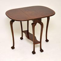 Antique Burr Walnut Drop Leaf Dining Table (11 of 11) Antique Burr Walnut Drop Leaf Dining Table (11 of 11)