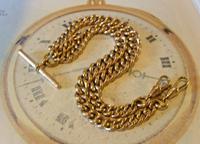 Victorian Pocket Watch Chain 1890 Antique 12ct Rose Rolled Gold Albert & T Bar (2 of 11) Victorian Pocket Watch Chain 1890 Antique 12ct Rose Rolled Gold Albert & T Bar (2 of 11)