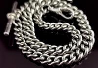 Vintage Art Deco Sterling Silver Albert Chain, Watch Chain (6 of 10) Vintage Art Deco Sterling Silver Albert Chain, Watch Chain (6 of 10)