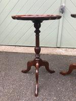 Pair of Walnut Leather Top Tripod Wine Tables (2 of 8) Pair of Walnut Leather Top Tripod Wine Tables (2 of 8)
