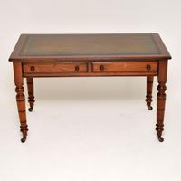 Antique Victorian Mahogany Leather Top Writing Desk (2 of 10) Antique Victorian Mahogany Leather Top Writing Desk (2 of 10)