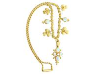 3.45ct Opal & 0.27ct Diamond, 22ct Yellow Gold Necklace - Antique c.1890 (3 of 9) 3.45ct Opal & 0.27ct Diamond, 22ct Yellow Gold Necklace - Antique c.1890 (3 of 9)