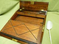 Inlaid Rosewood Slope Fronted Writing Box c.1835 (10 of 15) Inlaid Rosewood Slope Fronted Writing Box c.1835 (10 of 15)