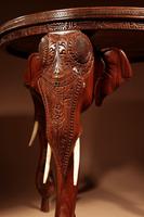 Anglo Indian Fine Carved Hardwood Round Side Elephant Table. 19th Century (10 of 12) Anglo Indian Fine Carved Hardwood Round Side Elephant Table. 19th Century (10 of 12)
