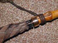 Antique Kendall 18ct GP Umbrella - Check Nylon Canopy With Whangee Bamboo Handle (5 of 11) Antique Kendall 18ct GP Umbrella - Check Nylon Canopy With Whangee Bamboo Handle (5 of 11)