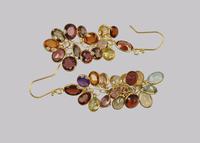 Vintage Multi Gem Chandelier Earrings 18ct Gold 1960's Tutti Fruity 2" Dangle (2 of 5) Vintage Multi Gem Chandelier Earrings 18ct Gold 1960's Tutti Fruity 2" Dangle (2 of 5)