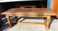 1960's Oak Refectory Table with Set 8 Jacobean style Oak Highback Dining Chairs (6 of 7) 1960's Oak Refectory Table with Set 8 Jacobean style Oak Highback Dining Chairs (6 of 7)