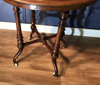 Victorian Burr Walnut & Marquetry Occasional Table (5 of 10) Victorian Burr Walnut & Marquetry Occasional Table (5 of 10)