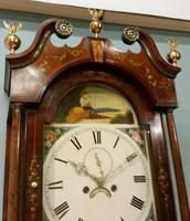 Satinwood Polychrome Painted Longcase Clock. (3 of 11) Satinwood Polychrome Painted Longcase Clock. (3 of 11)