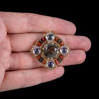 Antique Victorian Scottish Brooch Agate Quartz Amethyst 18ct Gold Dated 1868 (5 of 5) Antique Victorian Scottish Brooch Agate Quartz Amethyst 18ct Gold Dated 1868 (5 of 5)